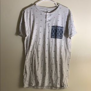 On the Byas Short Sleeve Aztec Henley T-shirt